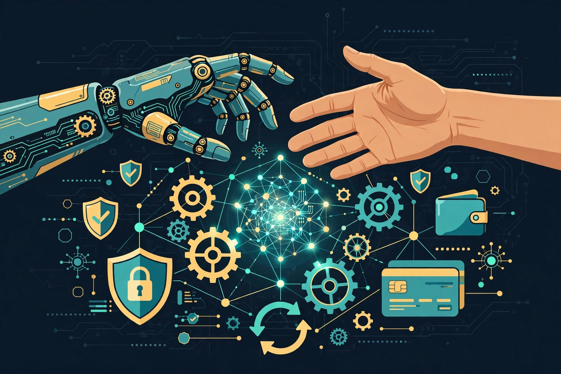 Human and AI agent collaborating on banking workflows
