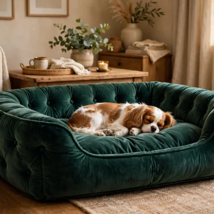 archie & oscar upholstered velvet pet bed
