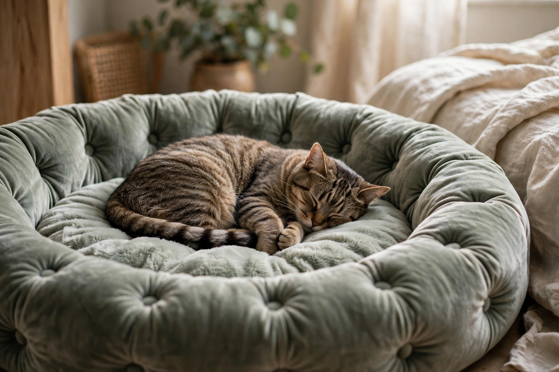 archie & oscar upholstered velvet pet bed
