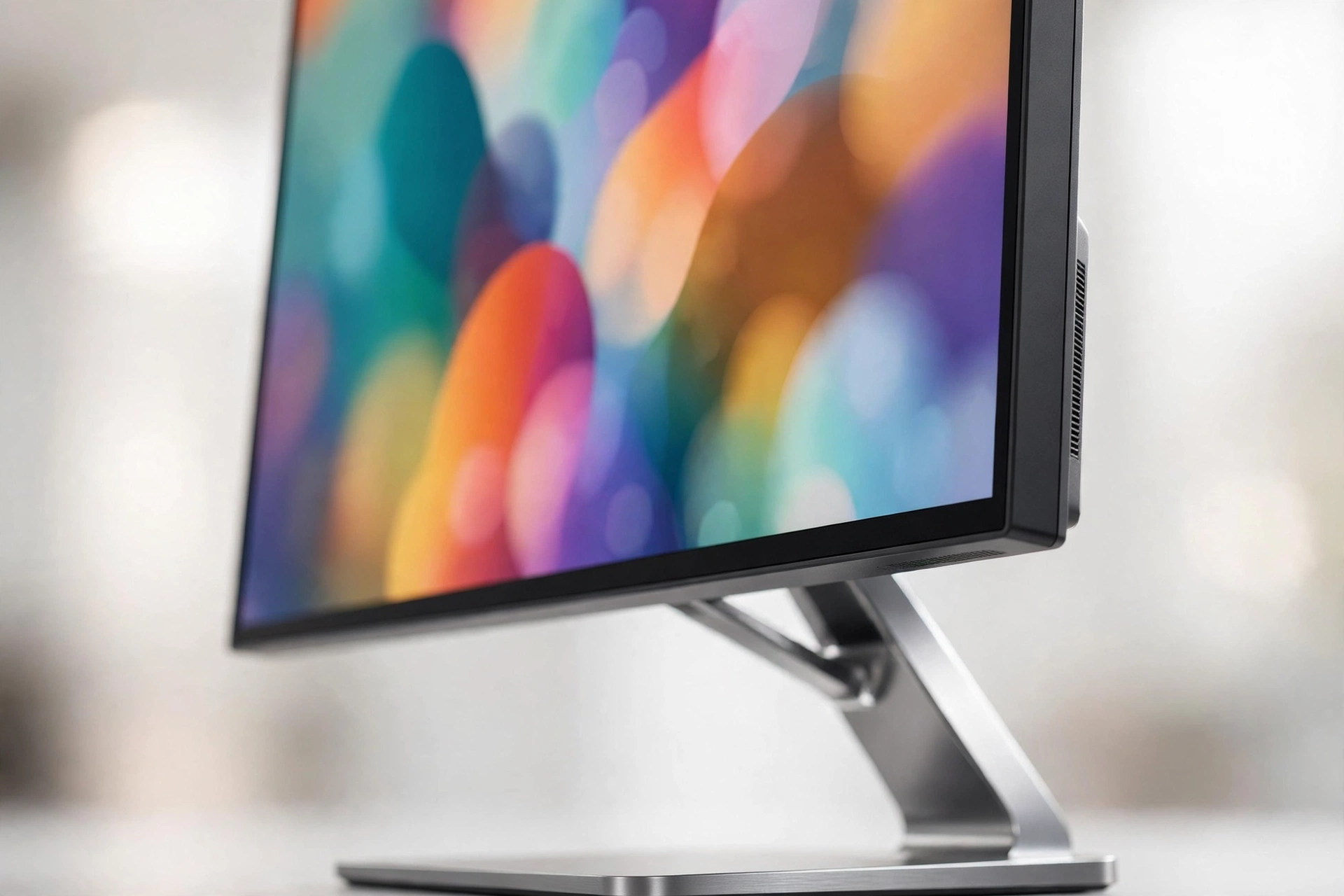 Close-up of a premium 4K monitor