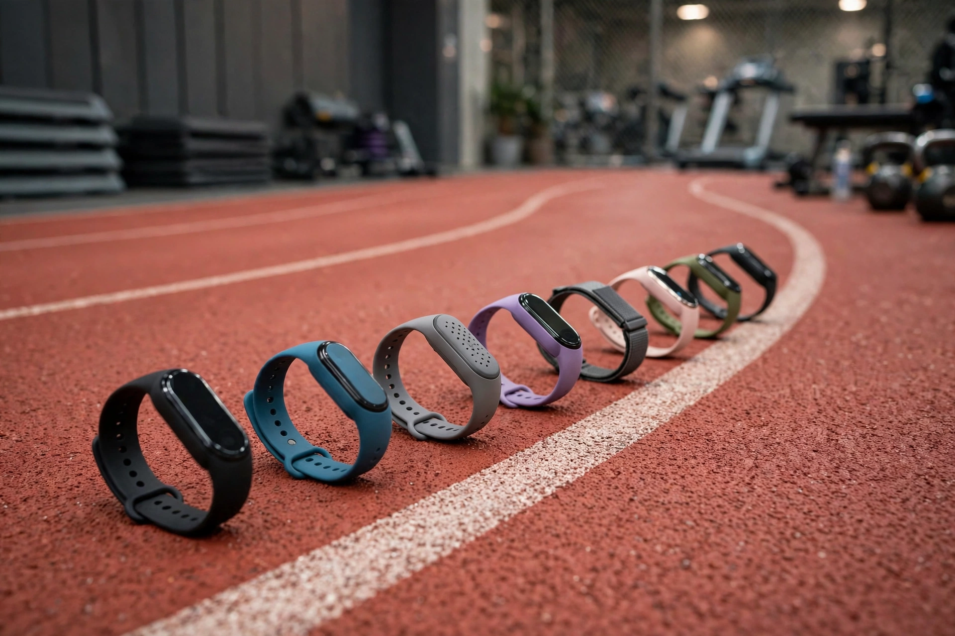 Fitness trackers and smart bands on display