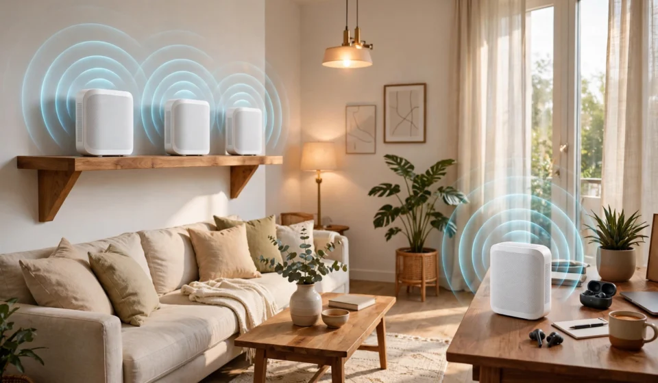 Best mesh Wi-Fi systems 2026 in a modern living room