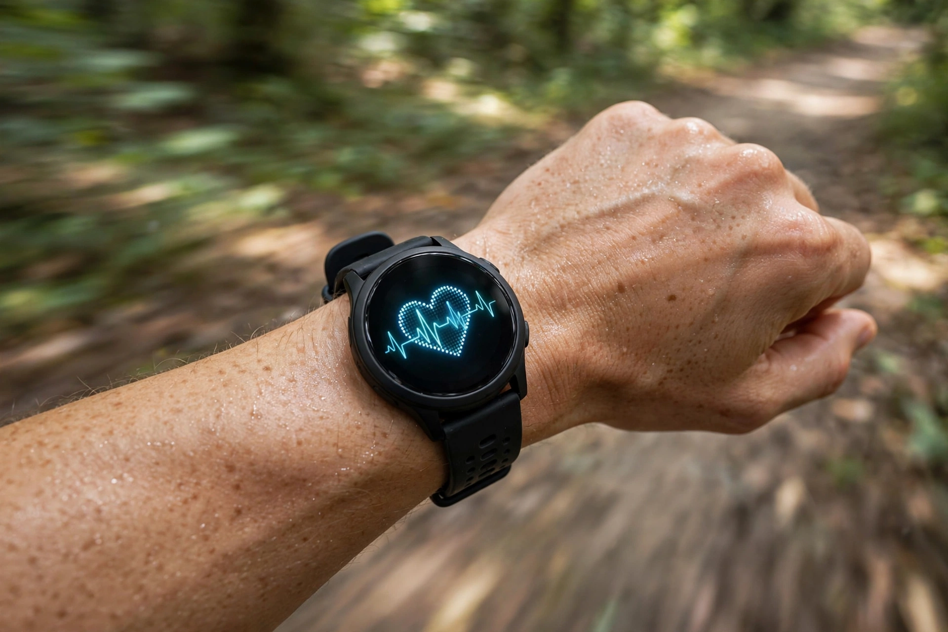 runner wearing a smartwatch