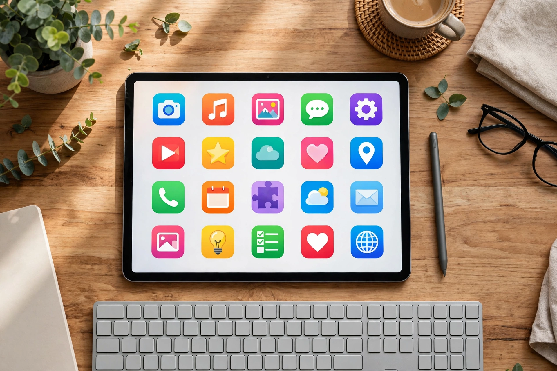 Best tablets 2026 lineup on a desk with stylus and keyboard