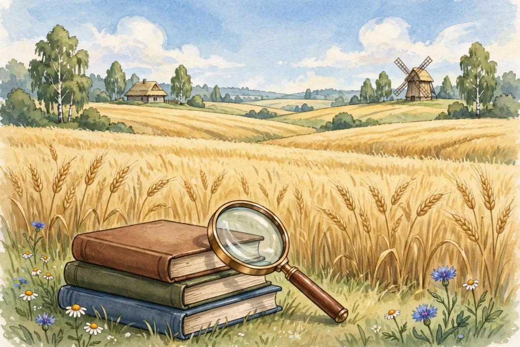 Kyiv countryside landscape in Ukraine